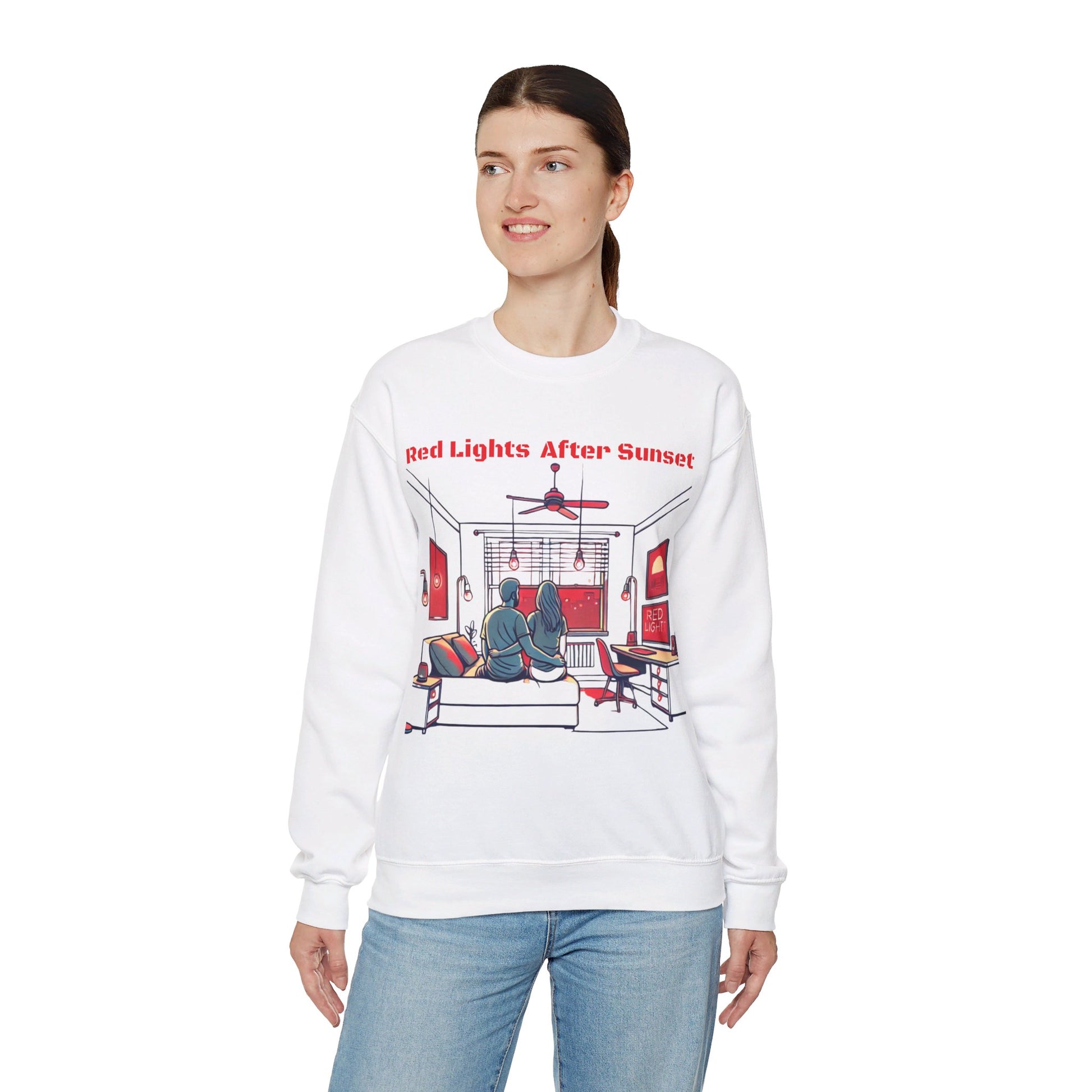 Red Lights After Sunset Couples' Sweatshirt - My Higher Being