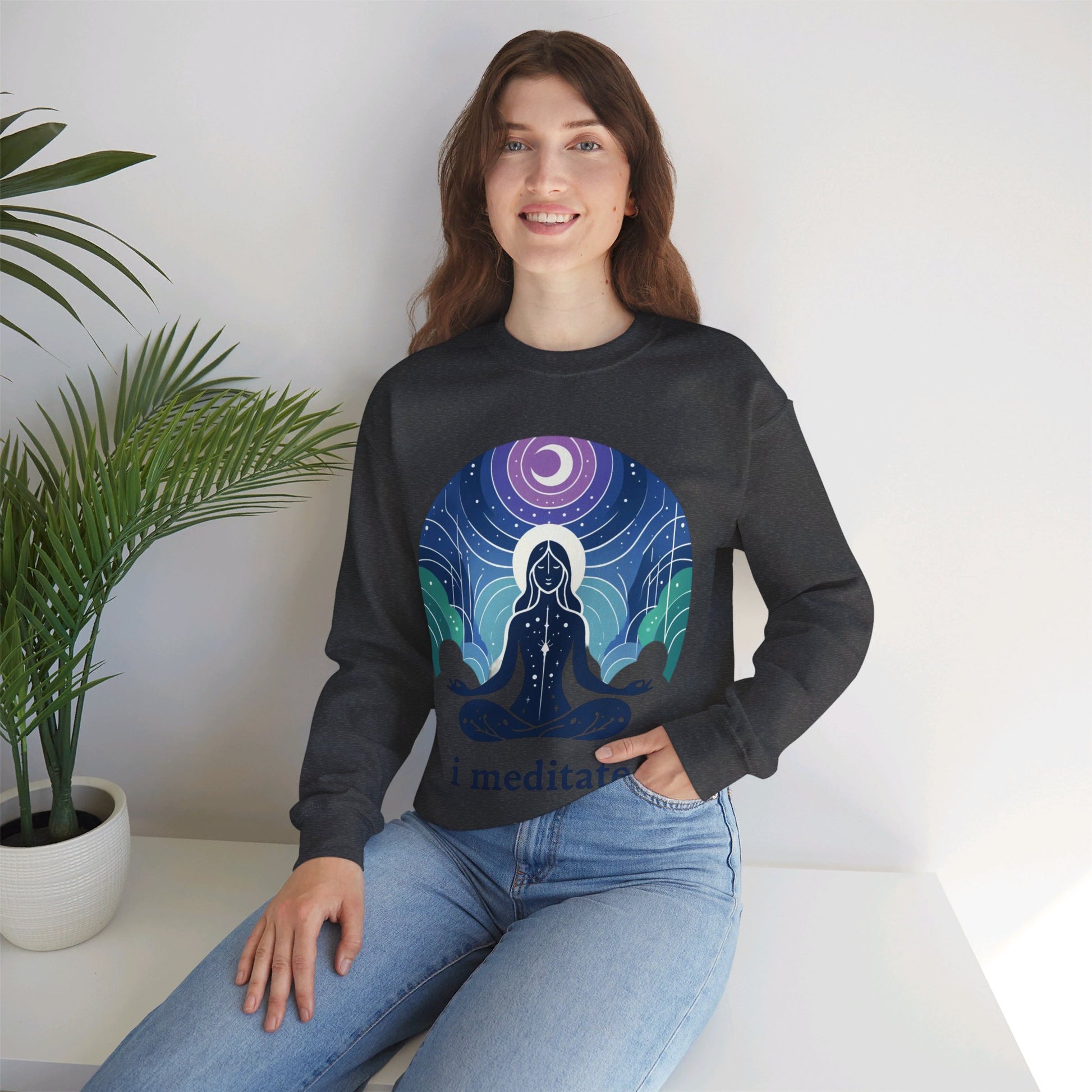 I Meditate Woman's Sweatshirt - My Higher Being