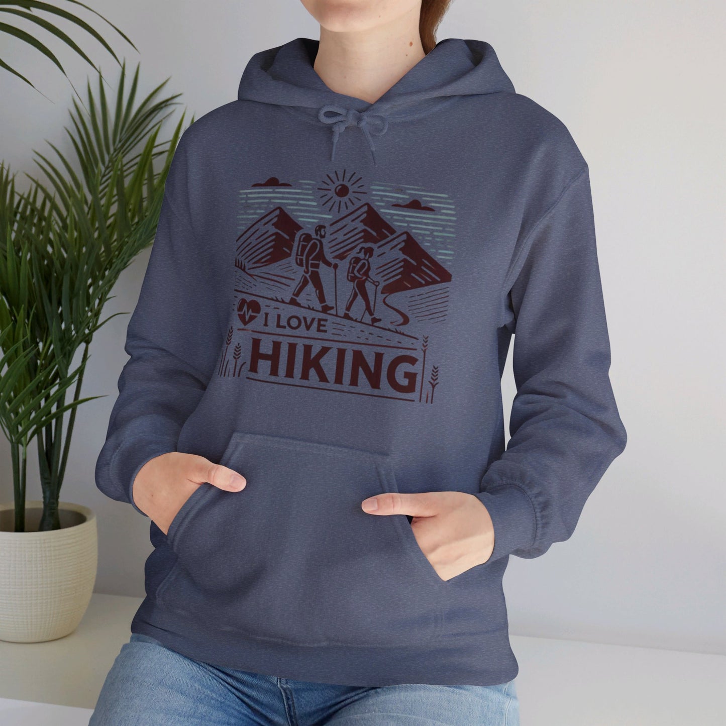 I Love Hiking Couples' Hoodie - My Higher Being