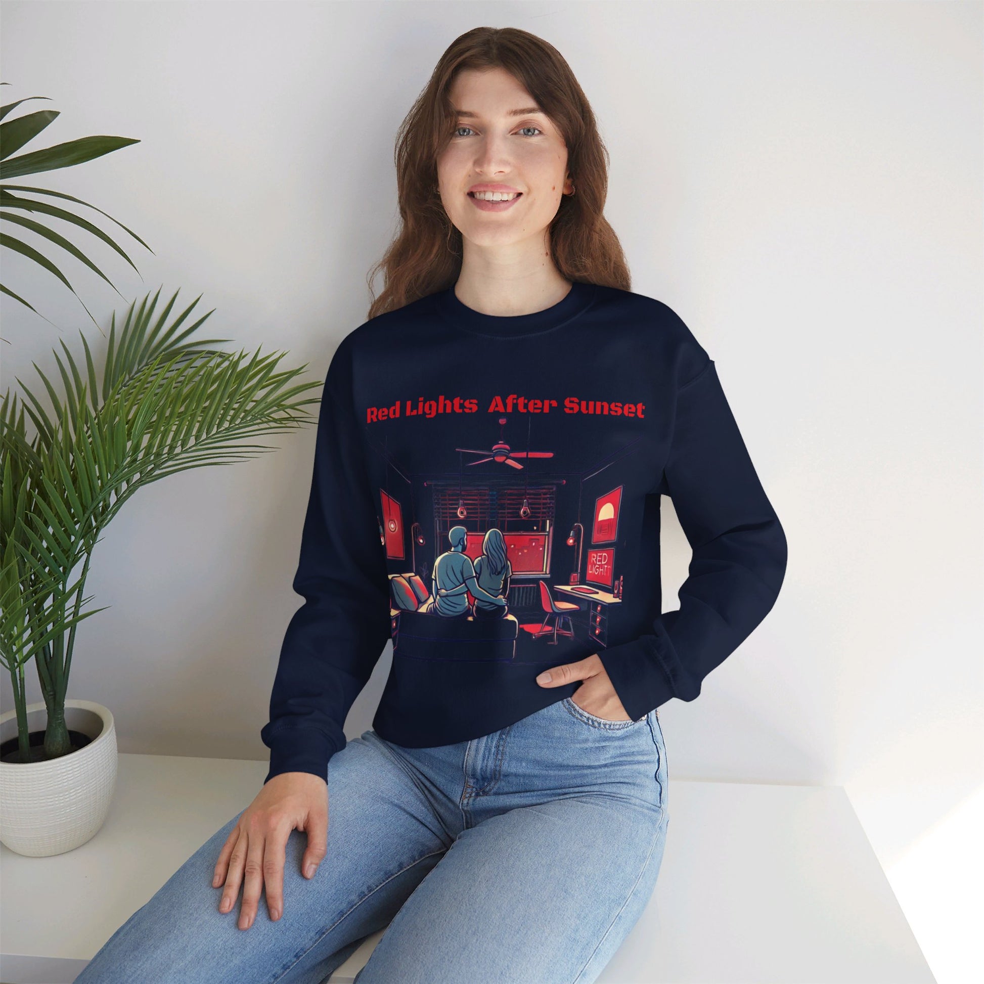 Red Lights After Sunset Couples' Sweatshirt - My Higher Being