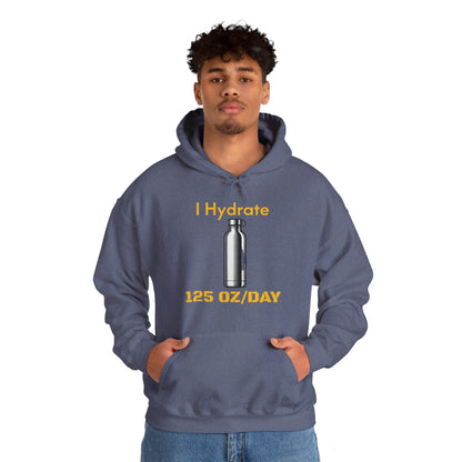 I Hydrate Man's Hoodie_125 oz/day - My Higher Being