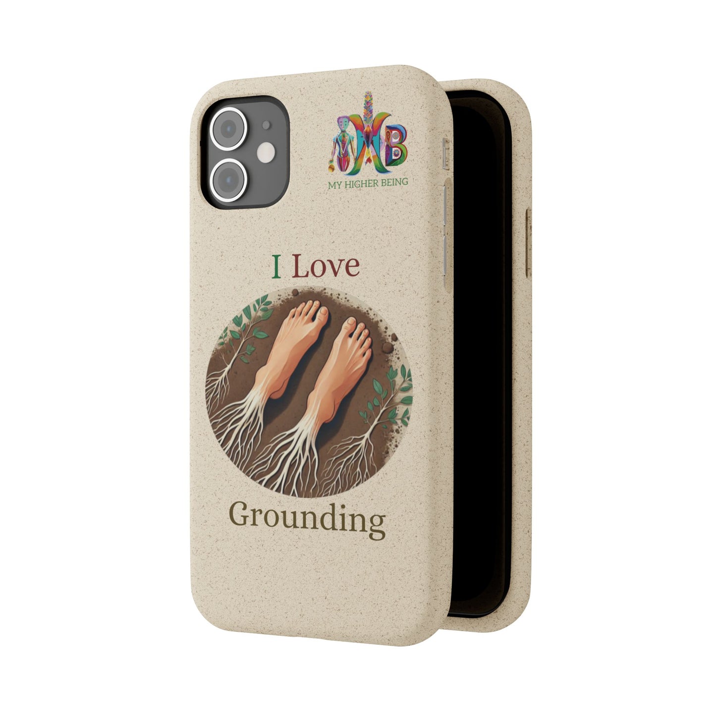 'I Love Grounding'_Plastic Free Biodegradable Phone Case