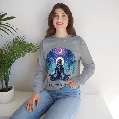 I Meditate Woman's Sweatshirt - My Higher Being