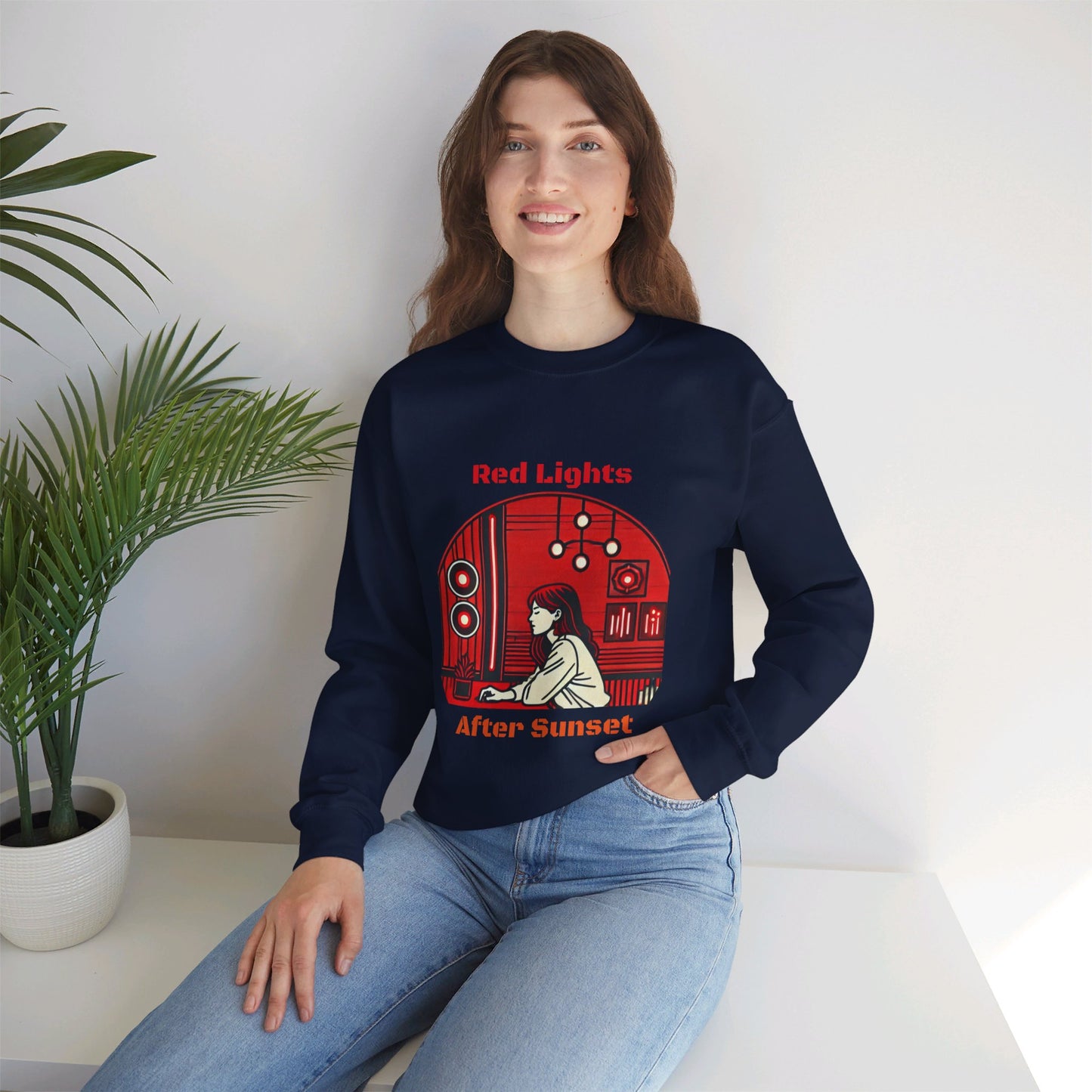 Red Lights After Sunset Woman's Sweatshirt - My Higher Being