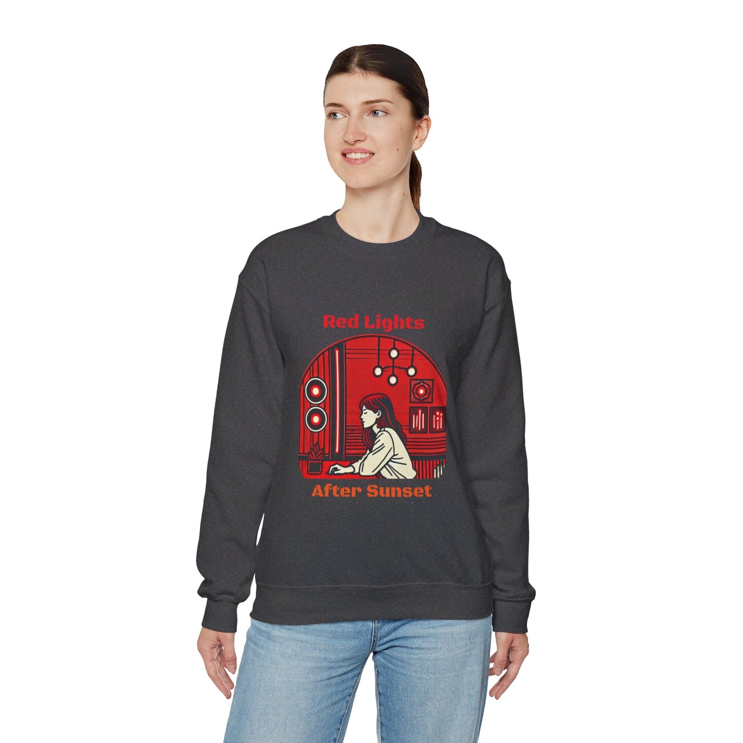 Red Lights After Sunset Woman's Sweatshirt - My Higher Being