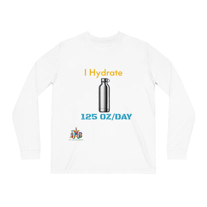 I Hydrate 125 OZ/DAY — 100% Organic Cotton Long Sleeve Tee — Design 3