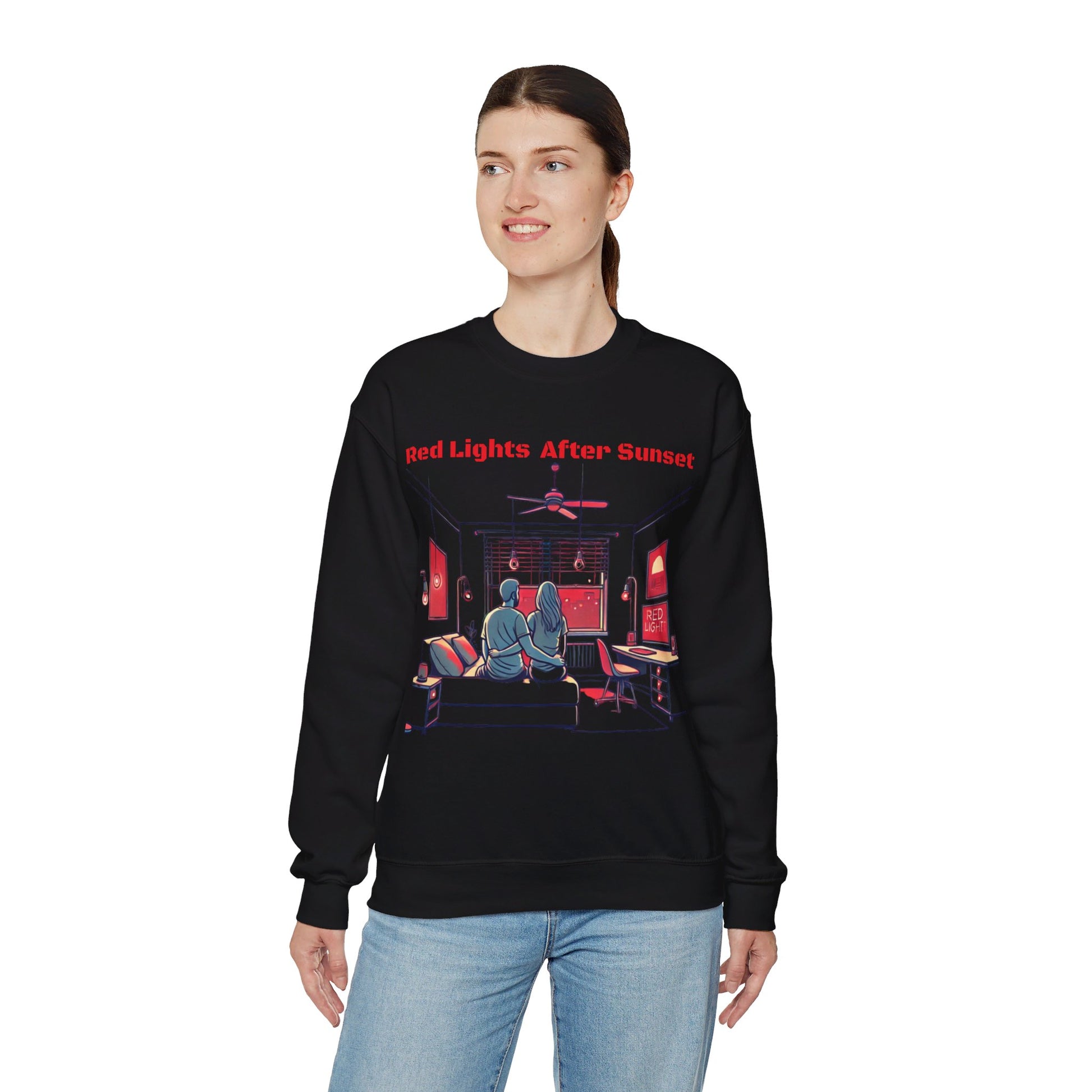 Red Lights After Sunset Couples' Sweatshirt - My Higher Being