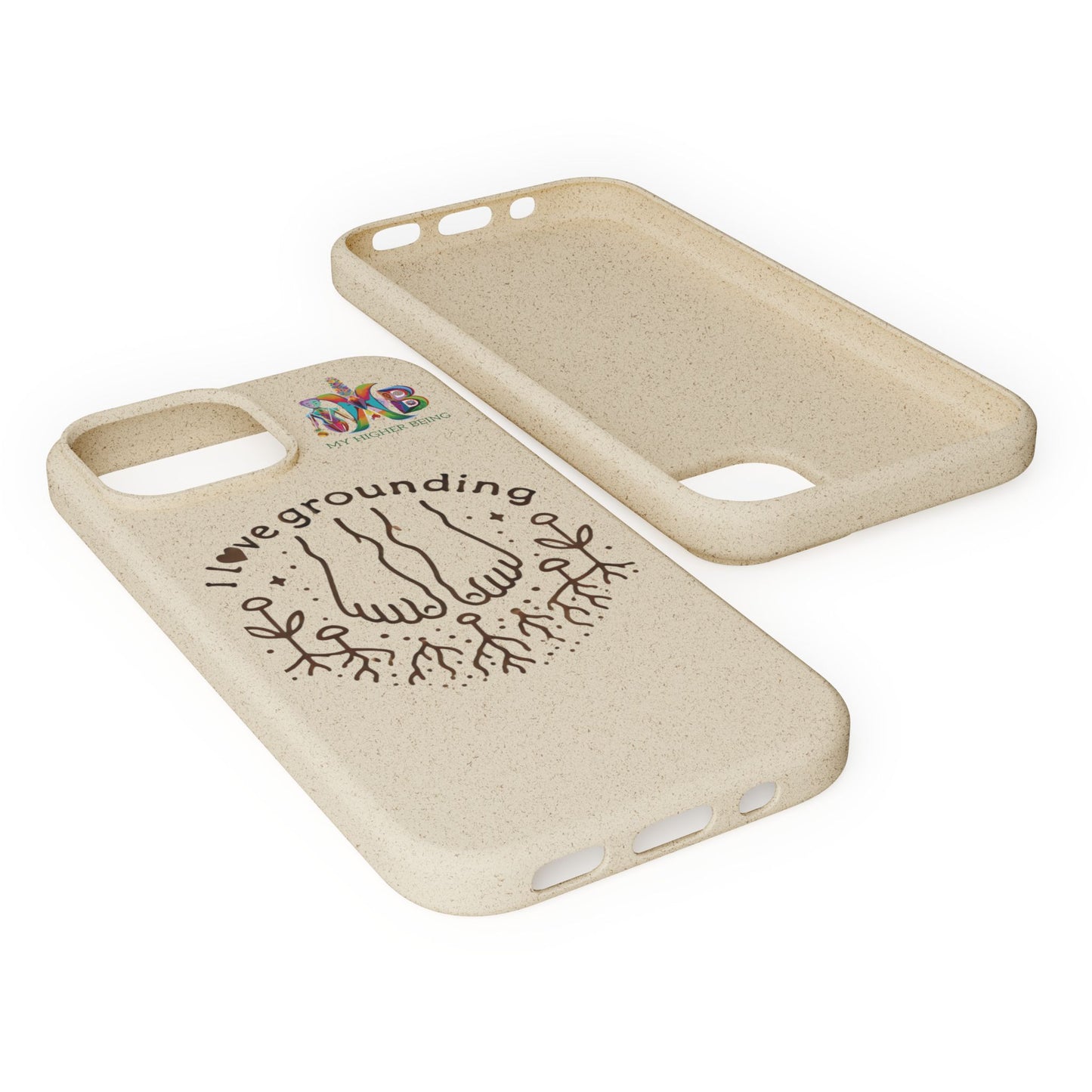 'I Love Grounding'_Plastic Free Biodegradable Phone Case