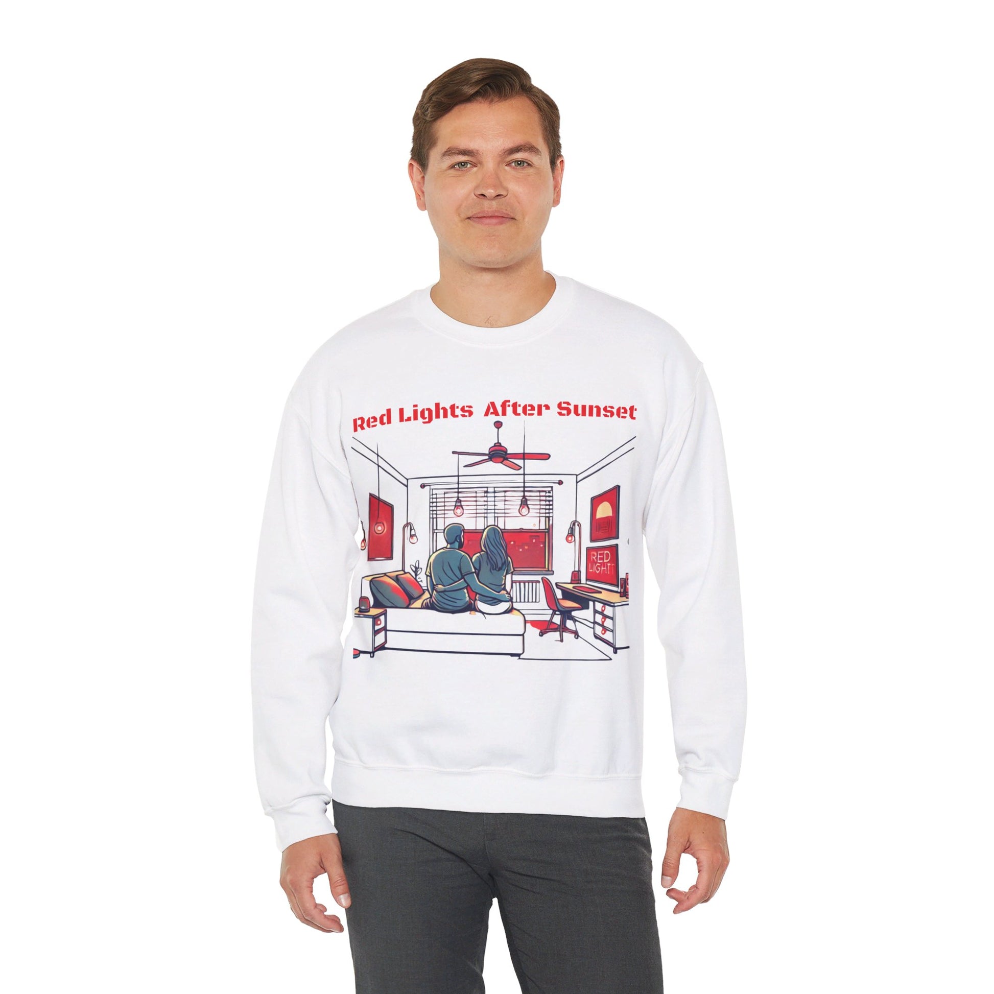 Red Lights After Sunset Couples' Sweatshirt - My Higher Being