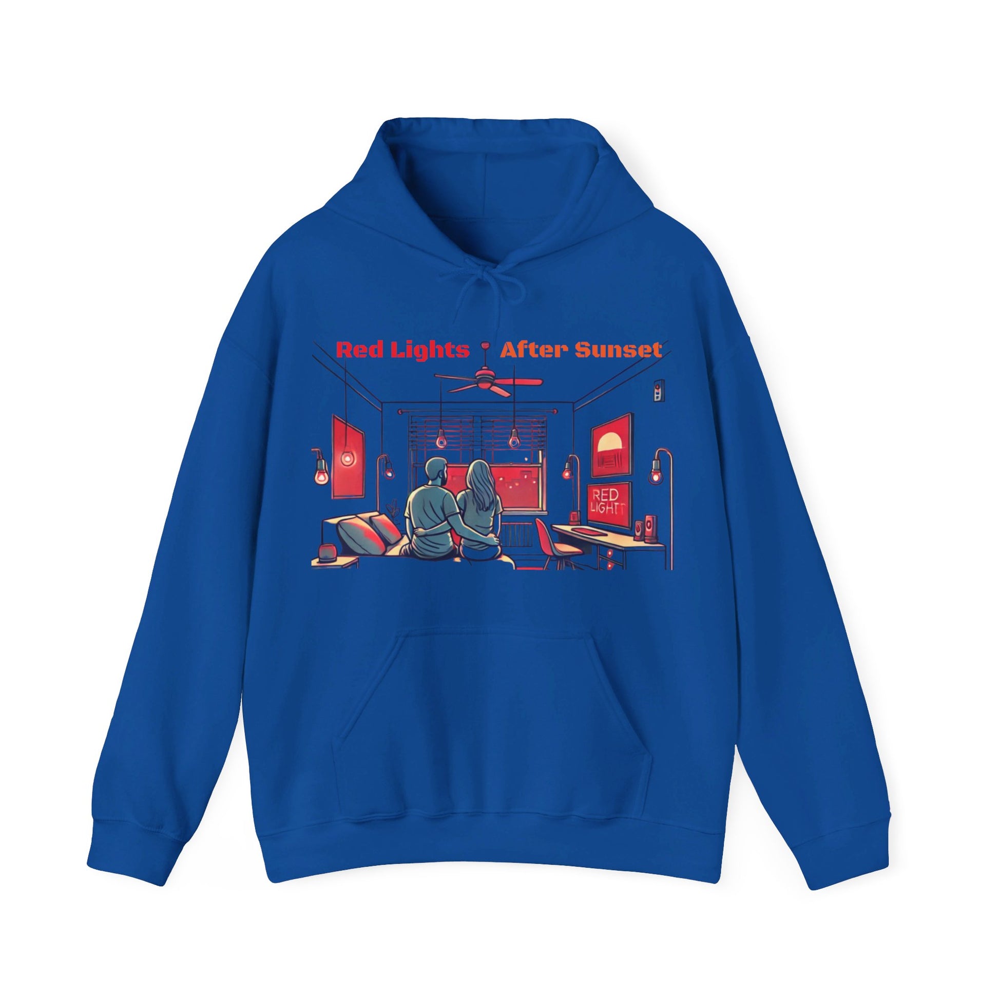 Red Lights After Sunset Couples' Hoodie - My Higher Being