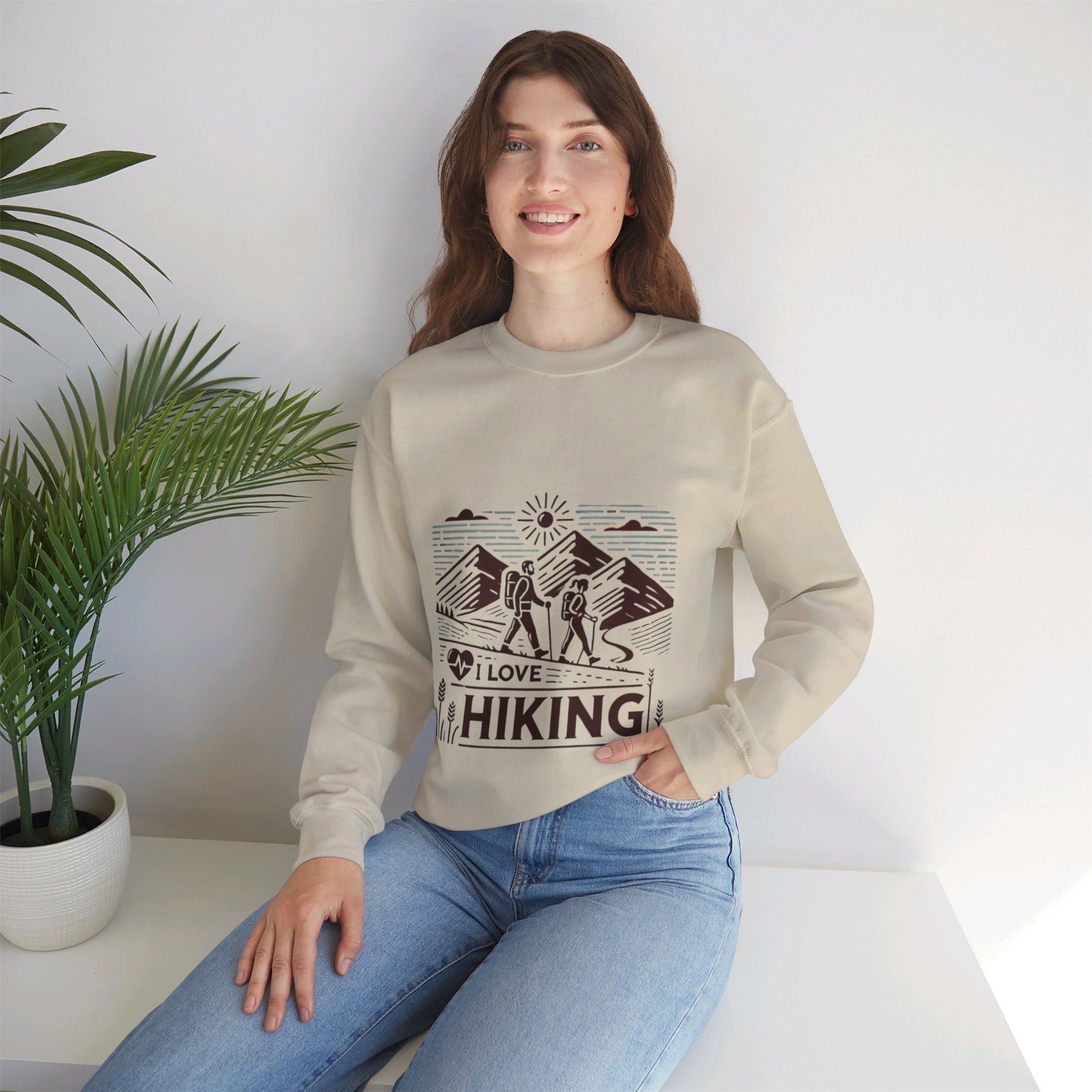 I Love Hiking Couples' Sweatshirt - My Higher Being