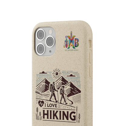 'I Love Hiking'_Plastic Free Biodegradable Phone Case (MHB Edition) - My Higher Being