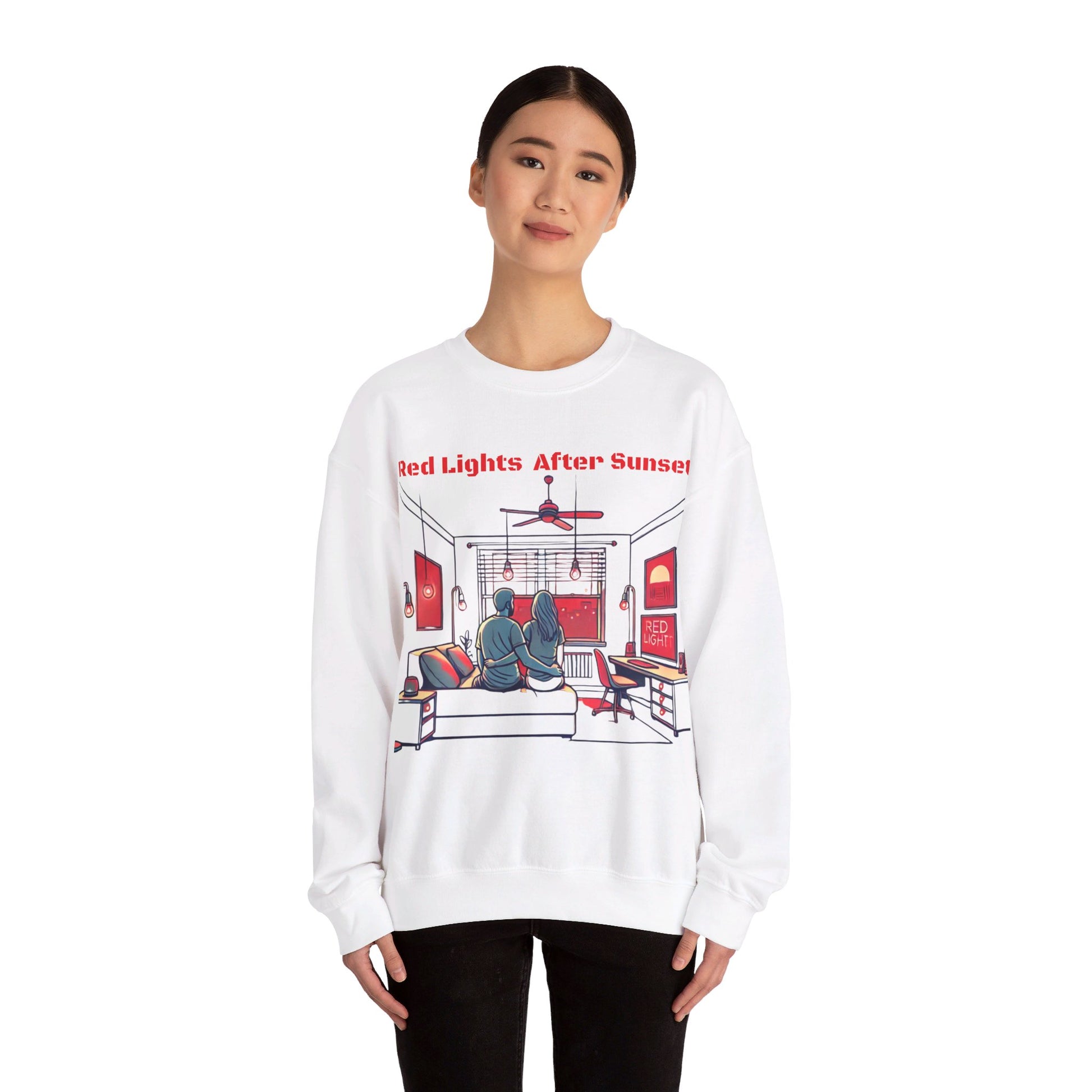 Red Lights After Sunset Couples' Sweatshirt - My Higher Being