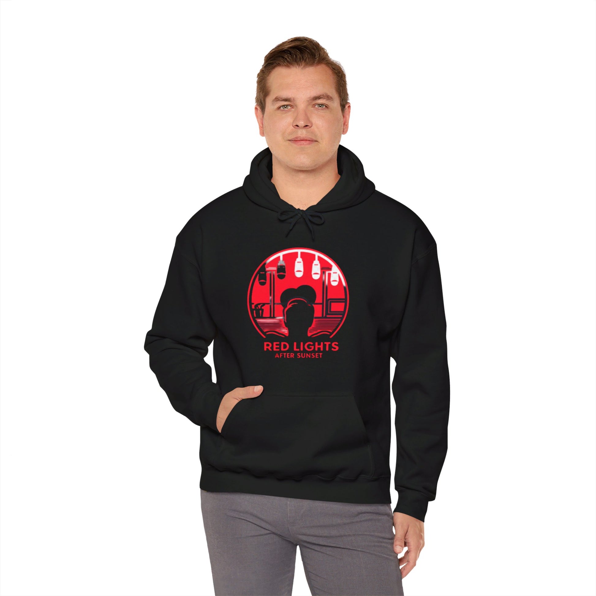 Red Lights After Sunset Man's Hoodie - My Higher Being