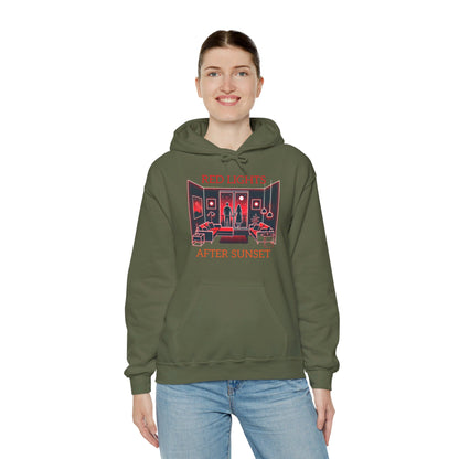 Red Lights After Sunset Couples' Hoodie - My Higher Being