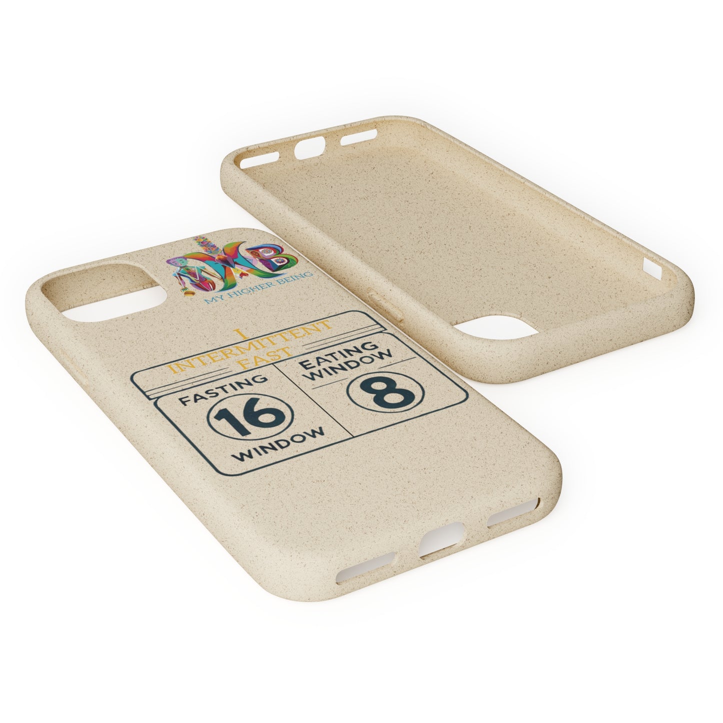 'I Intermittent Fast_16-8'_Plastic Free Biodegradable Phone Case (MHB Edition)