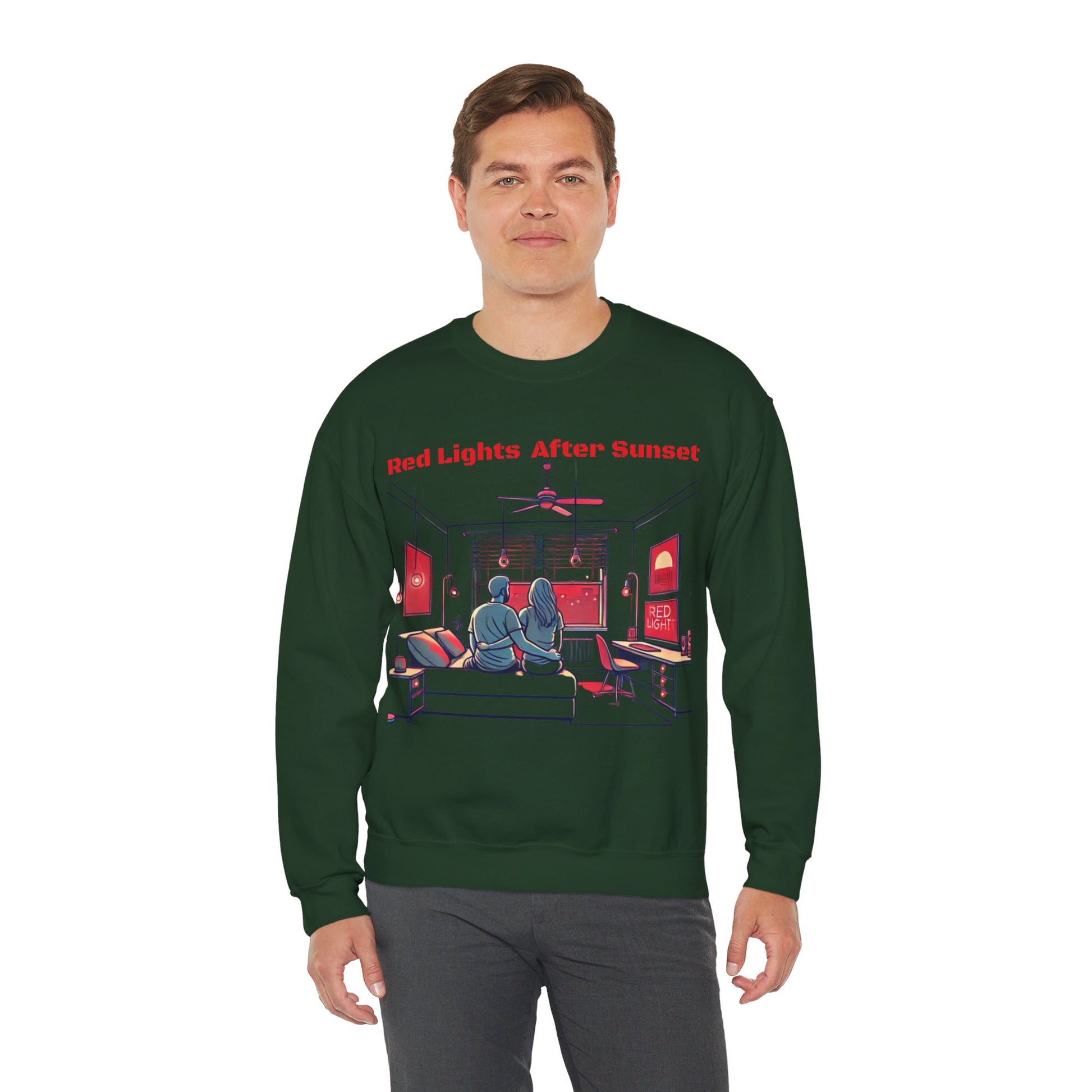 Red Lights After Sunset Couples' Sweatshirt - My Higher Being