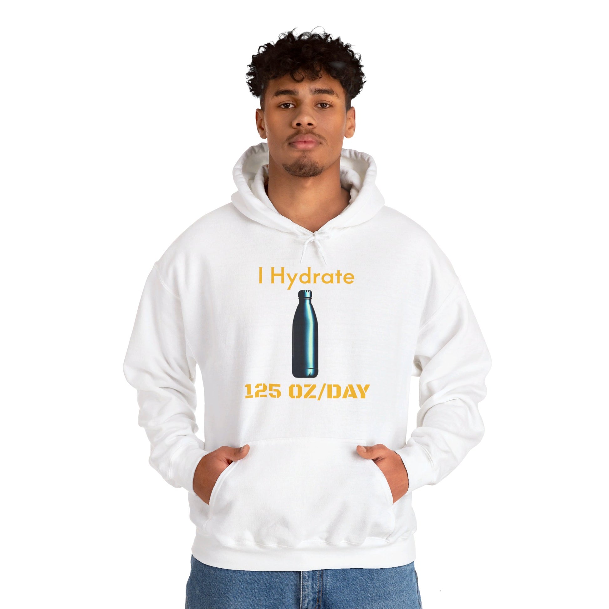 I Hydrate Man's Hoodie_125 oz/day - My Higher Being