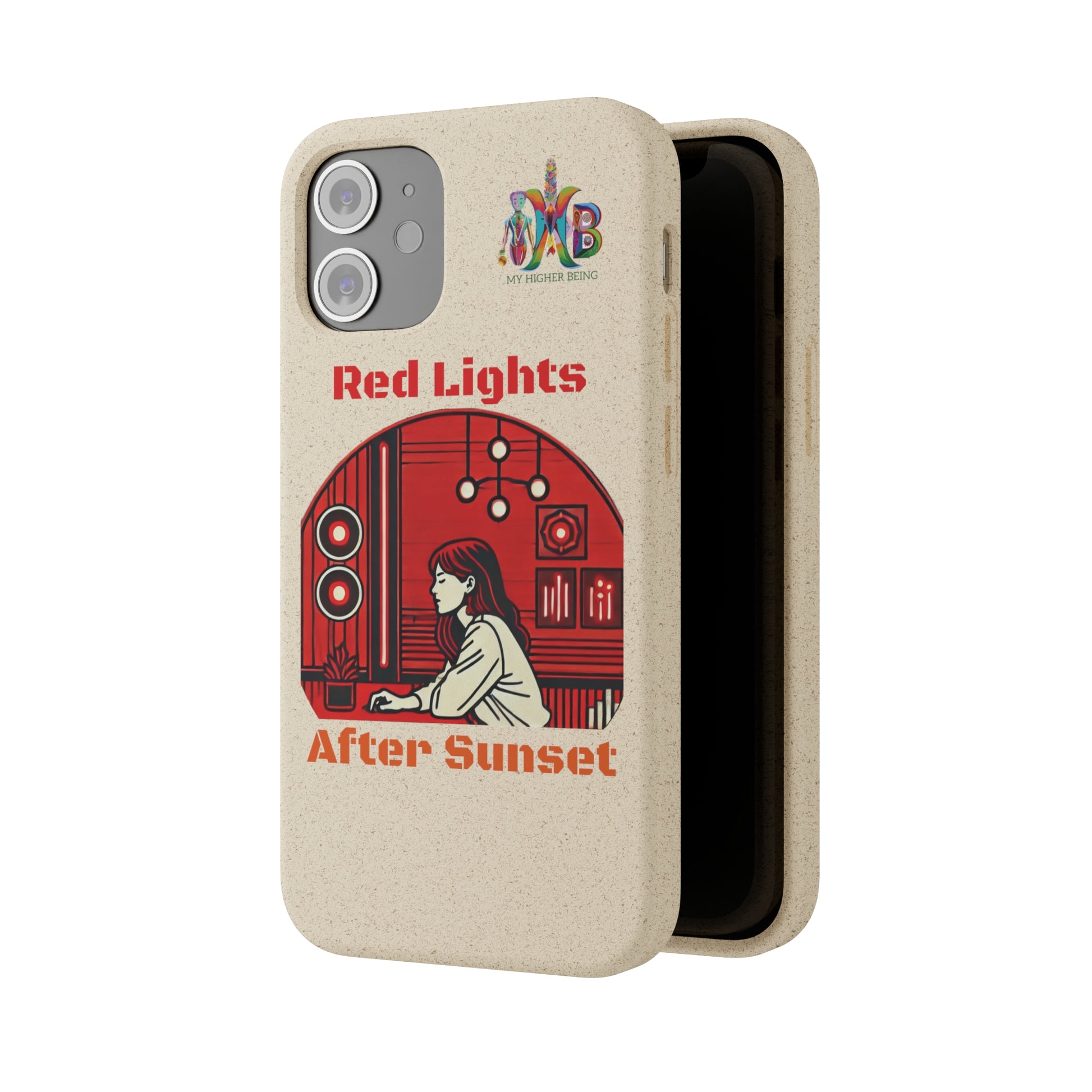 'Red Lights After Sunset'_Plastic Free Biodegradable Phone Case (MHB Edition) - My Higher Being