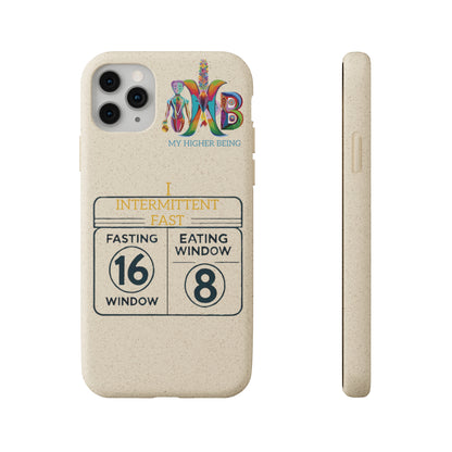 'I Intermittent Fast_16-8'_Plastic Free Biodegradable Phone Case (MHB Edition)