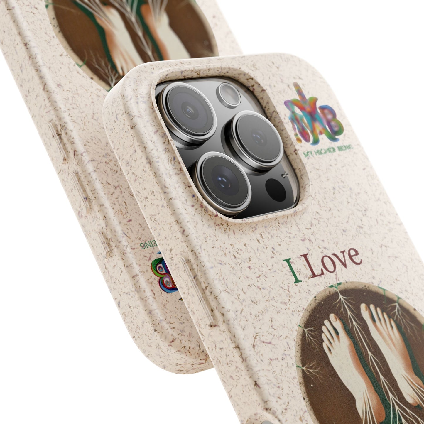 'I Love Grounding'_Plastic Free Biodegradable Phone Case
