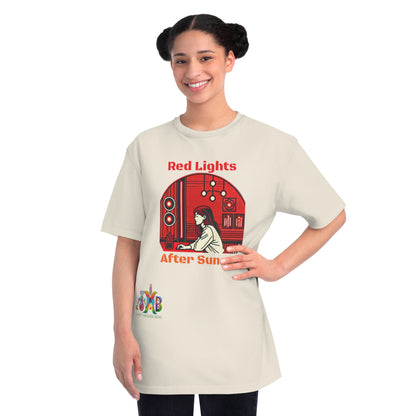 'Red Lights After Susnet'_100% Organic Cotton T-Shirt