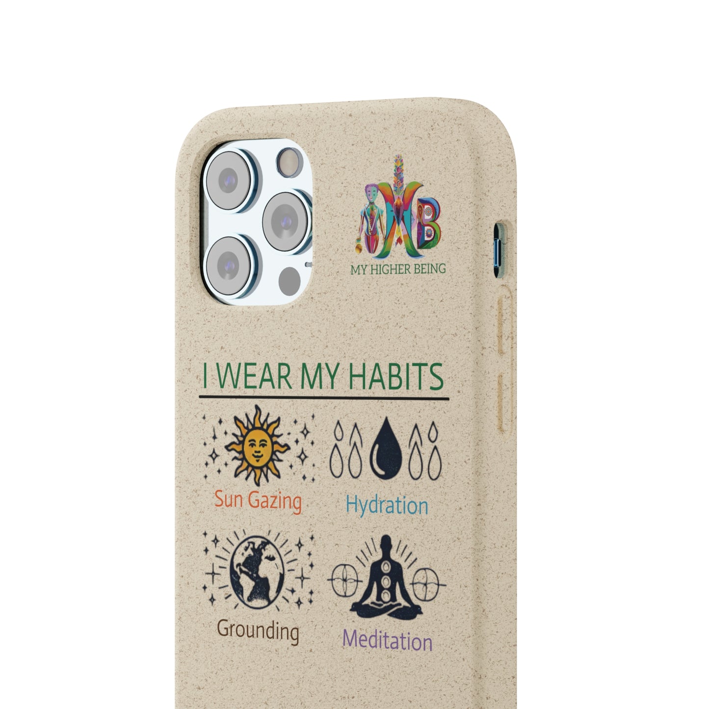 I Wear My Habits — Plastic Free Biodegradable Phone Case — MHB Edition