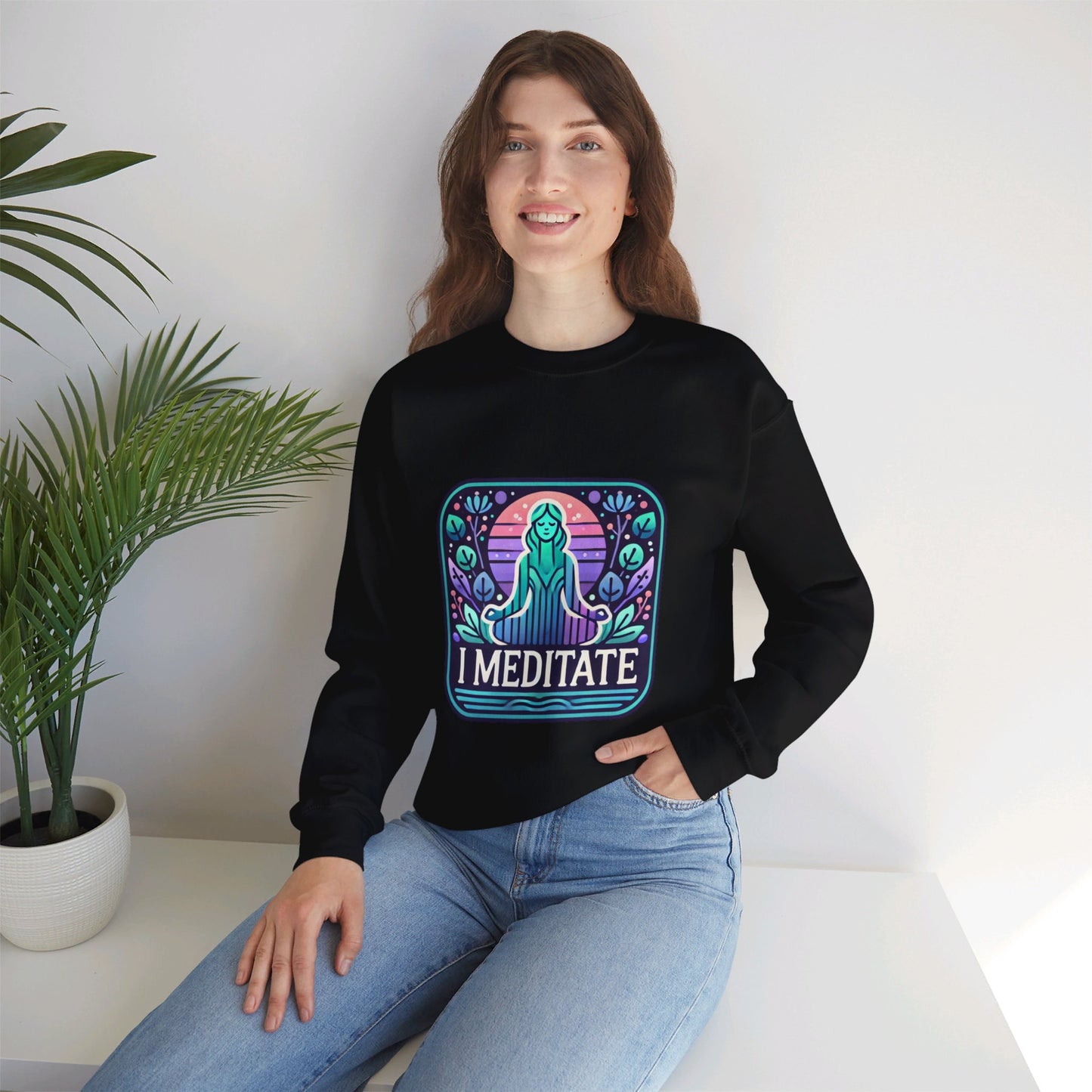 I Meditate Woman's Sweatshirt - My Higher Being