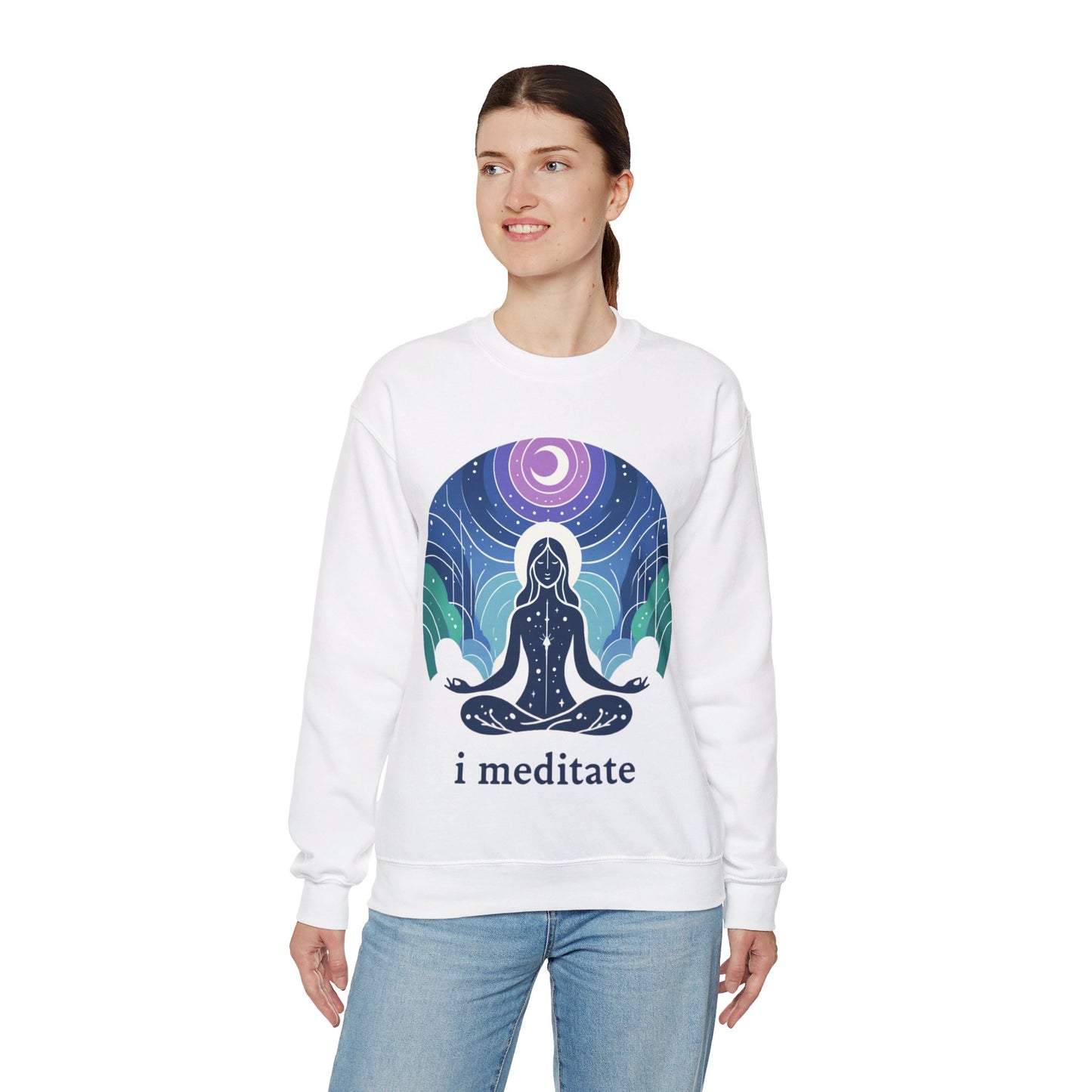 I Meditate Woman's Sweatshirt - My Higher Being