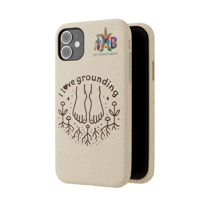 'I Love Grounding'_Plastic Free Biodegradable Phone Case