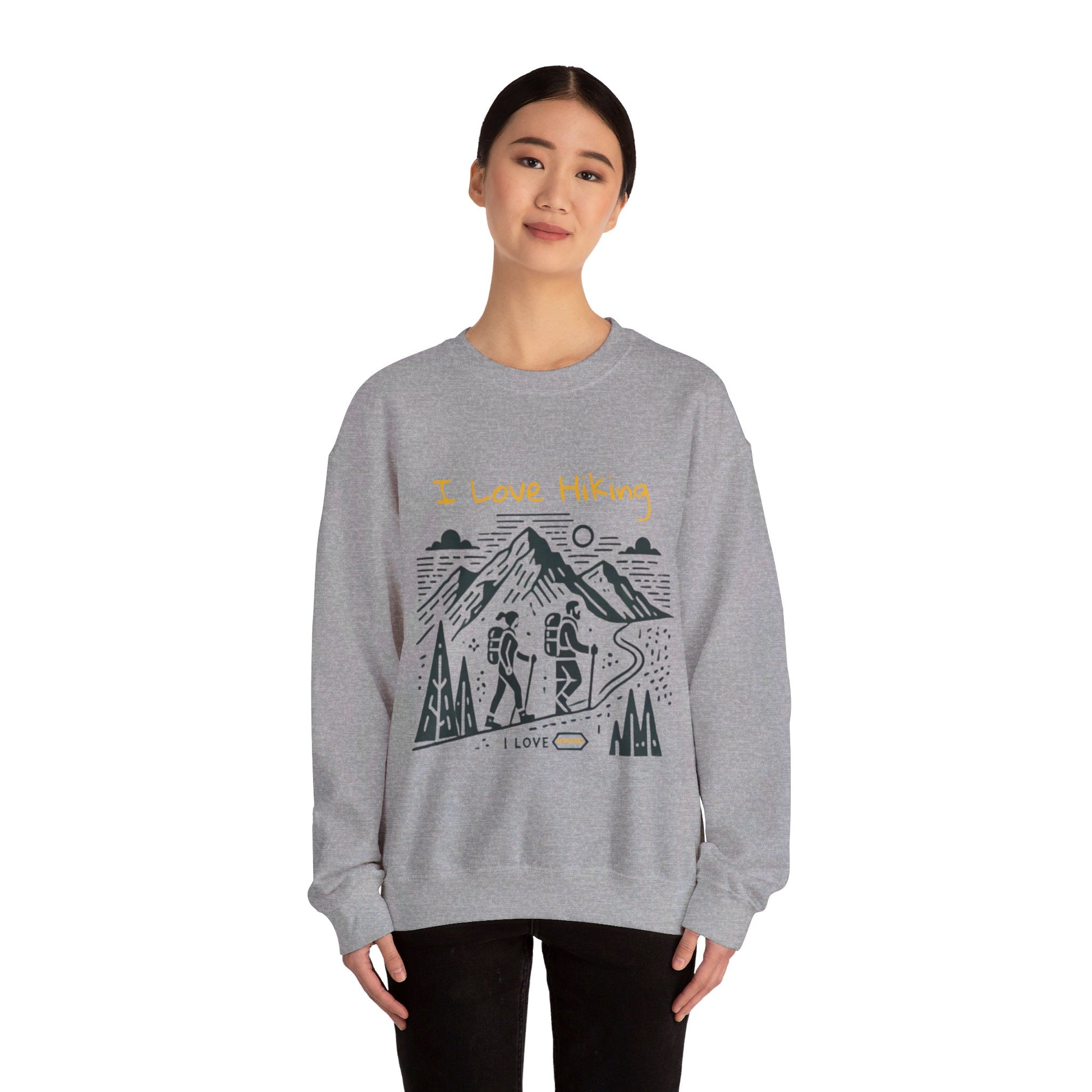 I Love Hiking Couples' Sweatshirt - My Higher Being