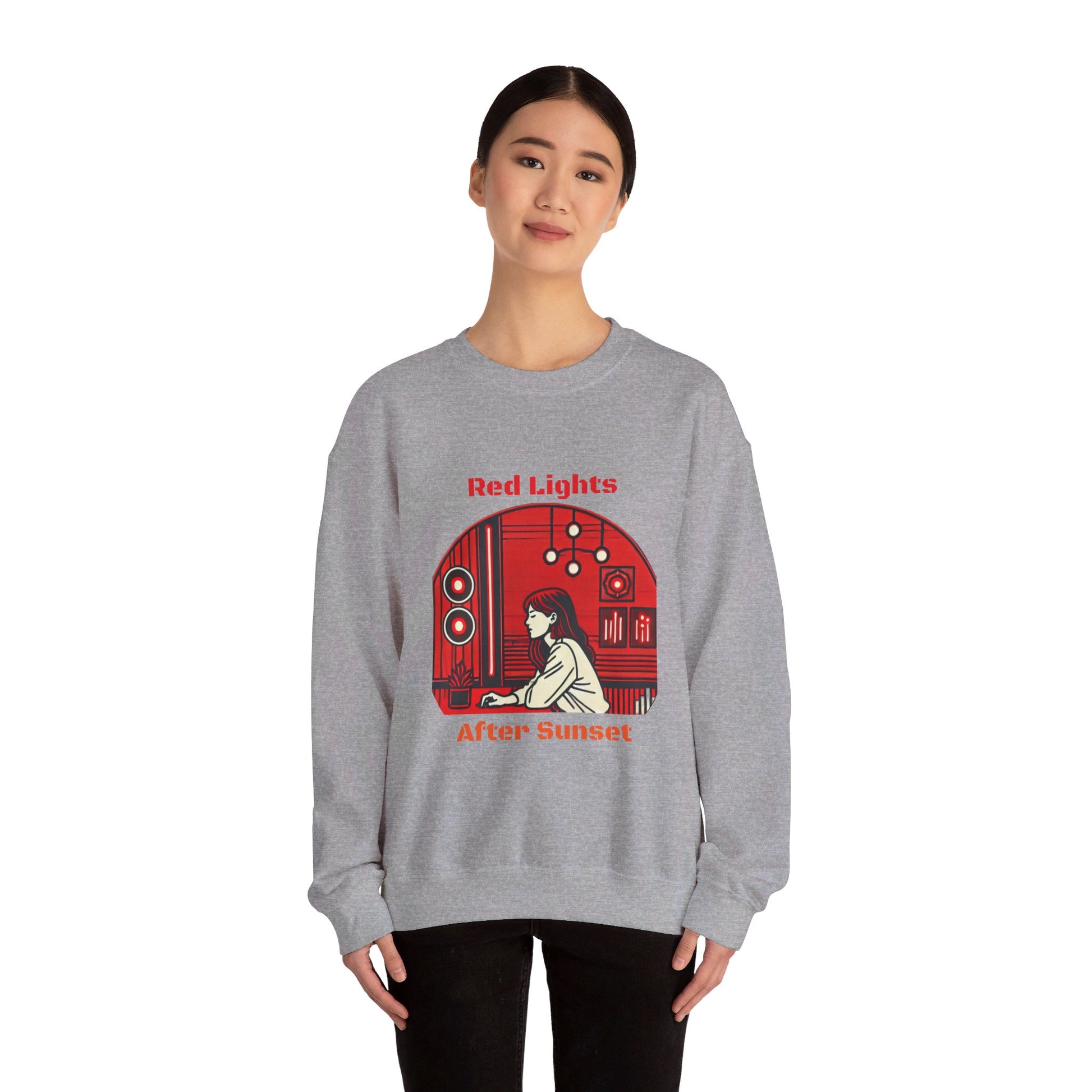 Red Lights After Sunset Woman's Sweatshirt - My Higher Being