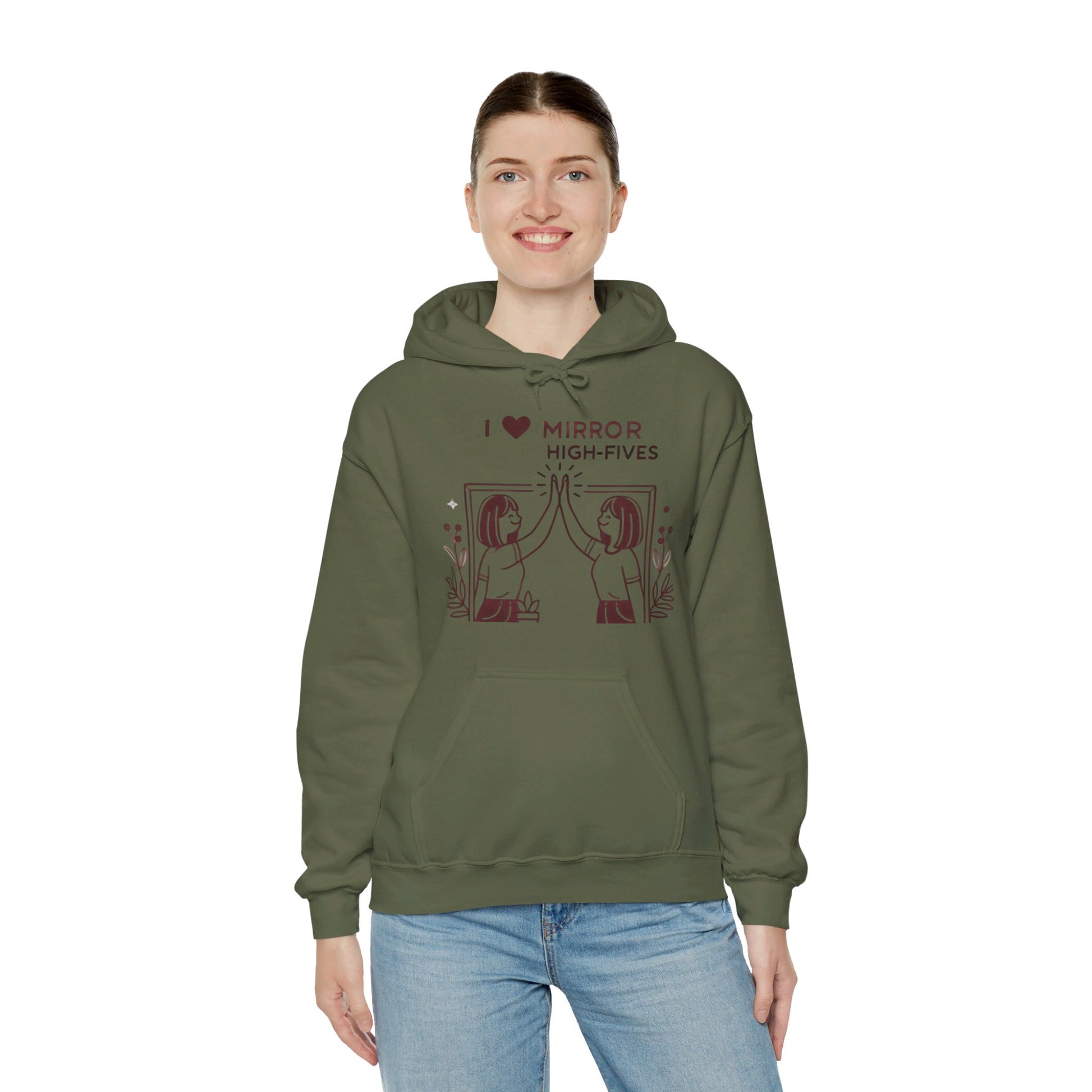 I Love Mirror High Fives Woman's Hoodie - My Higher Being