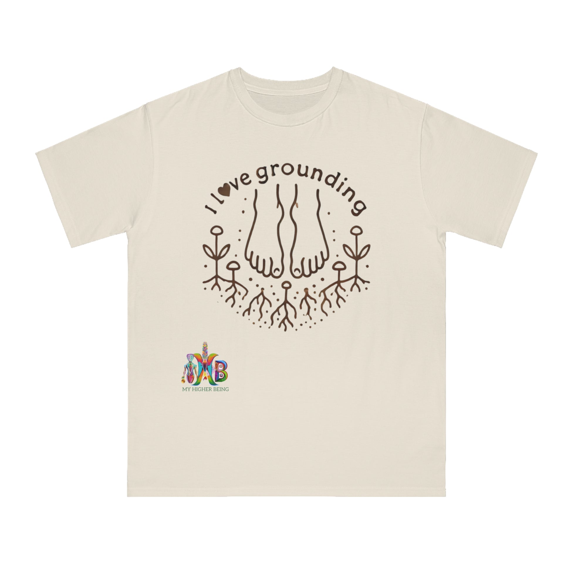 'I Love Grounding'_100% Organic Cotton T-Shirt - My Higher Being
