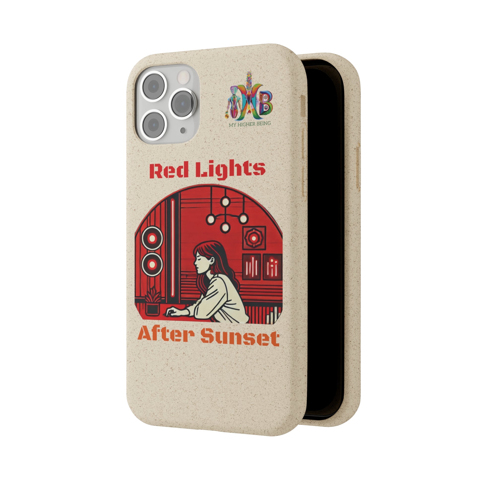 'Red Lights After Sunset'_Plastic Free Biodegradable Phone Case (MHB Edition) - My Higher Being