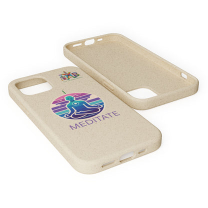 I Meditate — Plastic Free Biodegradable Phone Case — Design 4