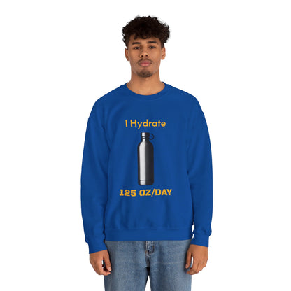 I Hydrate Man's Sweatshirt_125 oz/day - My Higher Being