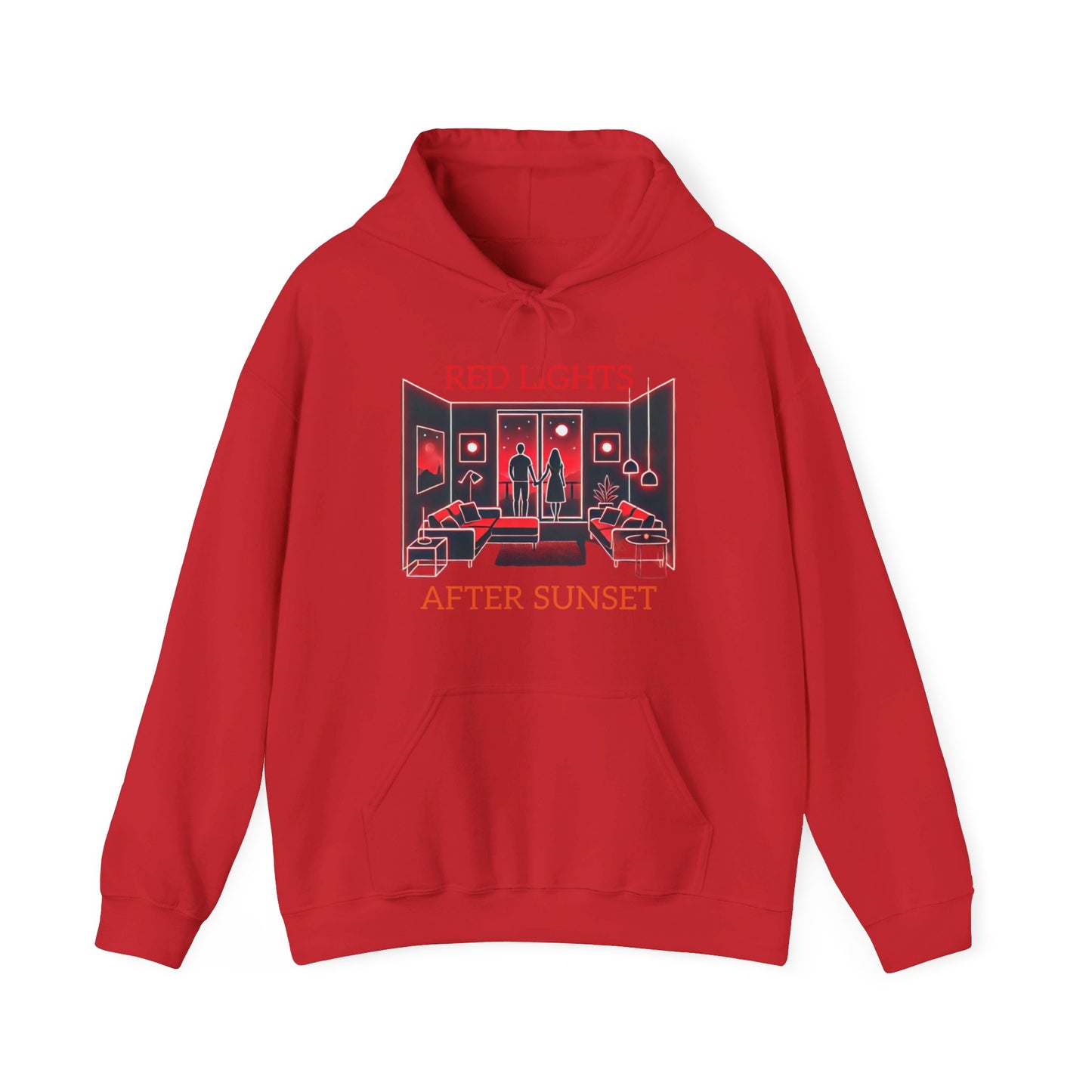 Red Lights After Sunset Couples' Hoodie - My Higher Being