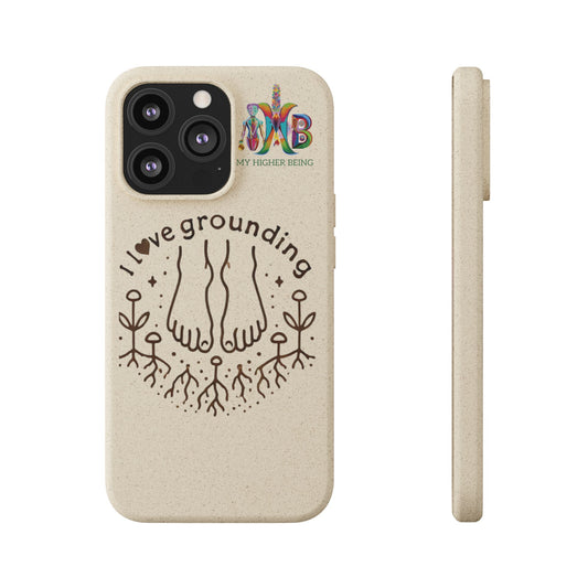 'I Love Grounding'_Plastic Free Biodegradable Phone Case