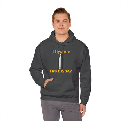 I Hydrate Man's Hoodie_125 oz/day - My Higher Being