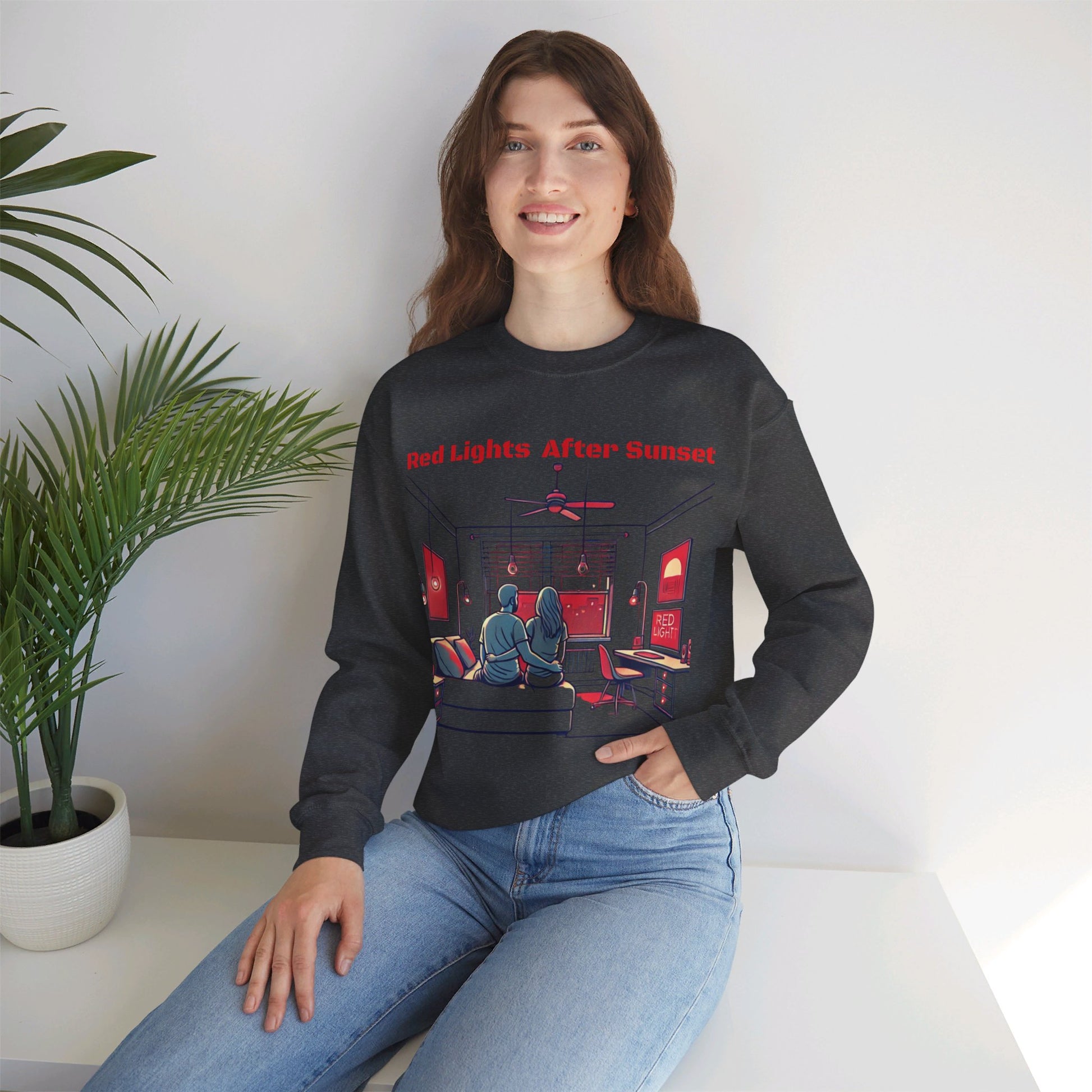 Red Lights After Sunset Couples' Sweatshirt - My Higher Being