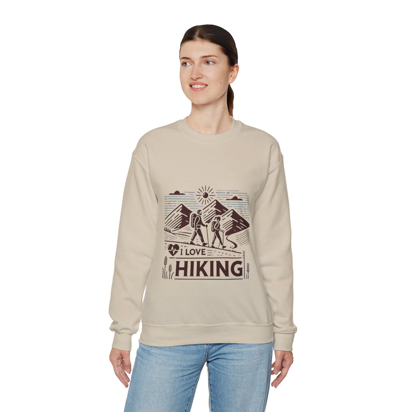 I Love Hiking Couples' Sweatshirt - My Higher Being