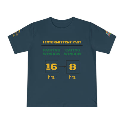 'I Intermittent Fast_16 - 8' (MHB EDITION)_100% Organic Cotton Jersey T-Shirt - My Higher Being