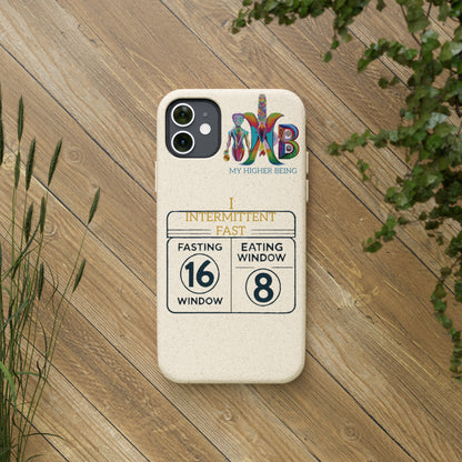 'I Intermittent Fast_16-8'_Plastic Free Biodegradable Phone Case (MHB Edition)