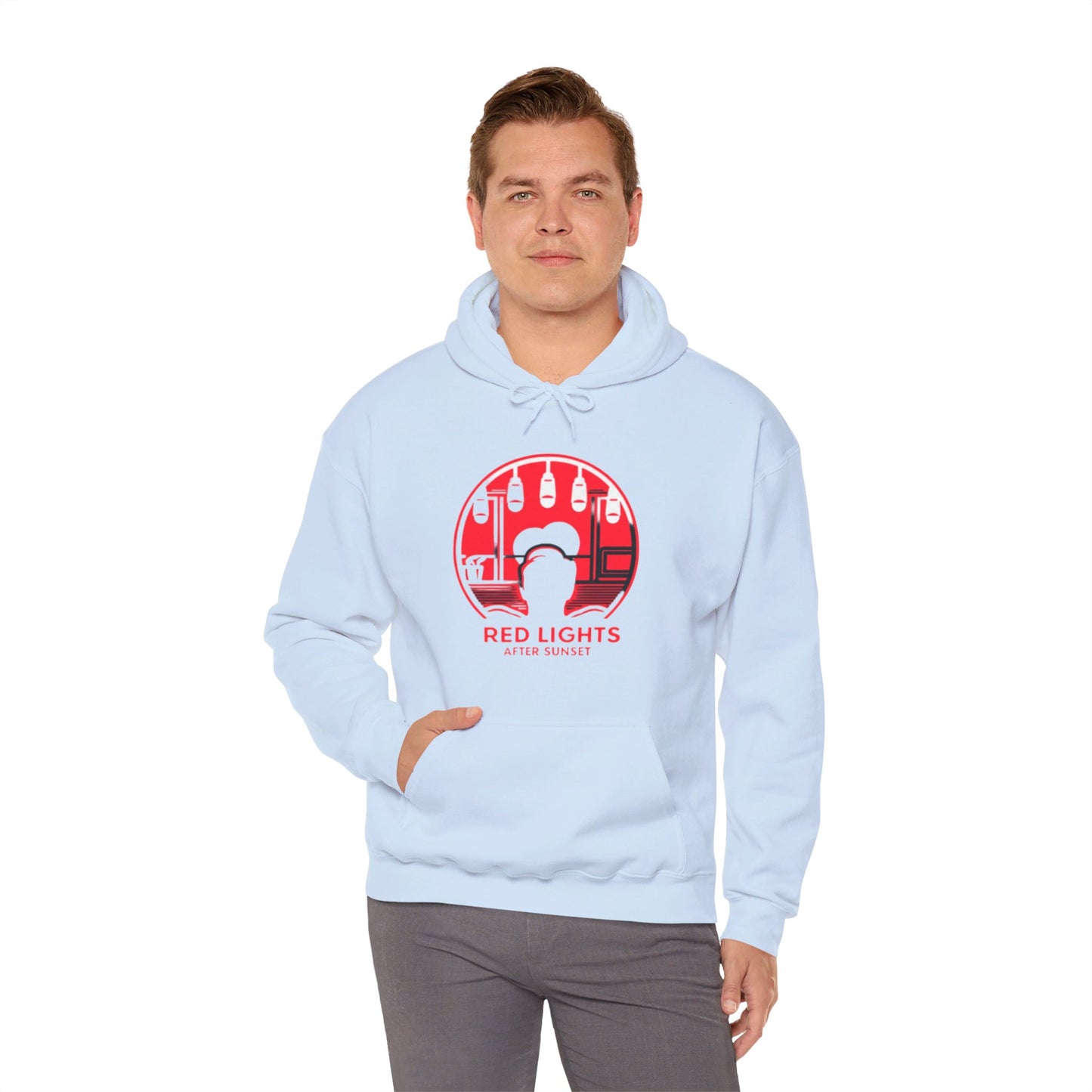 Red Lights After Sunset Man's Hoodie - My Higher Being