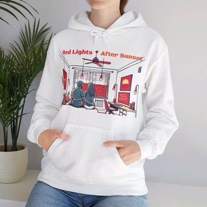 Red Lights After Sunset Couples' Hoodie - My Higher Being