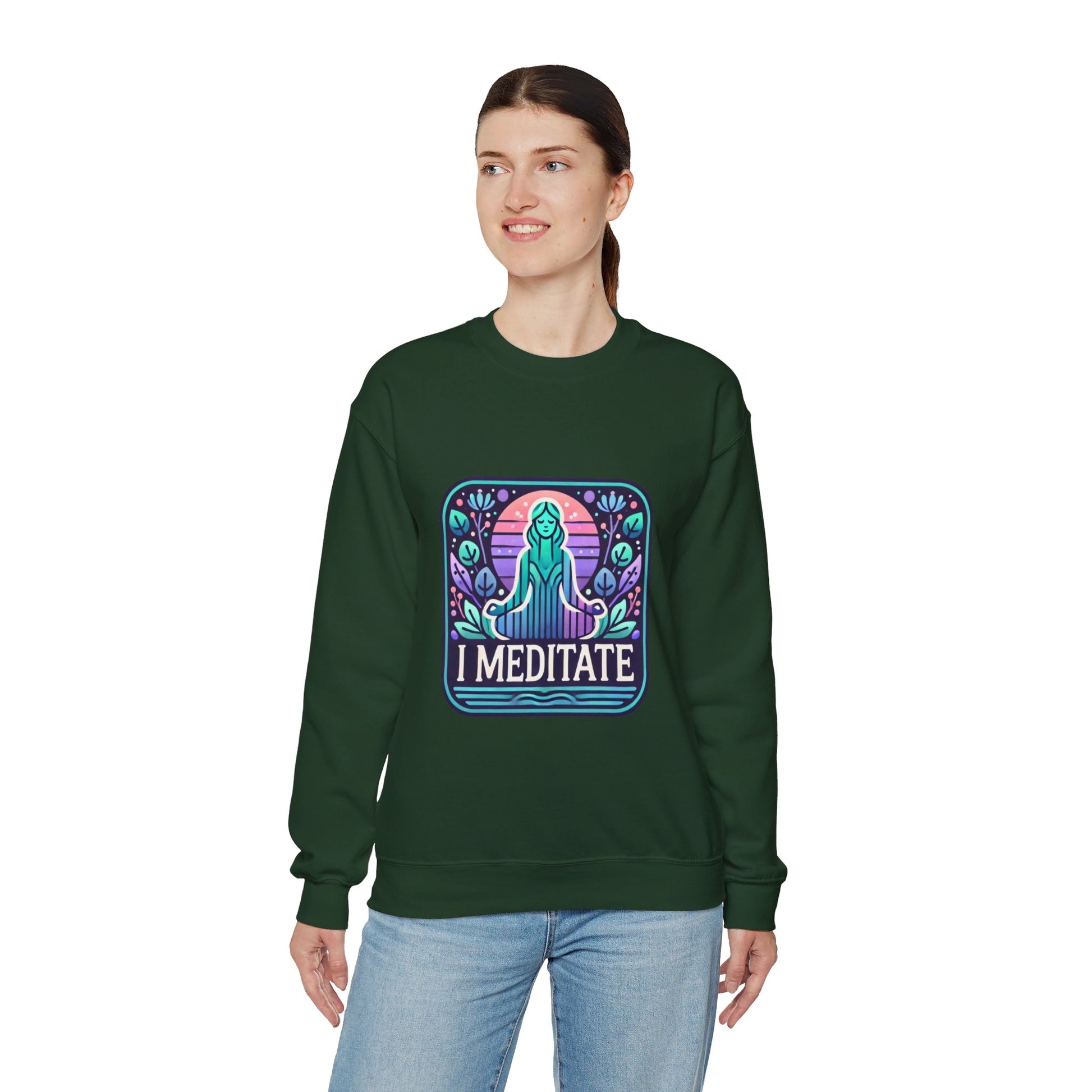 I Meditate Woman's Sweatshirt - My Higher Being