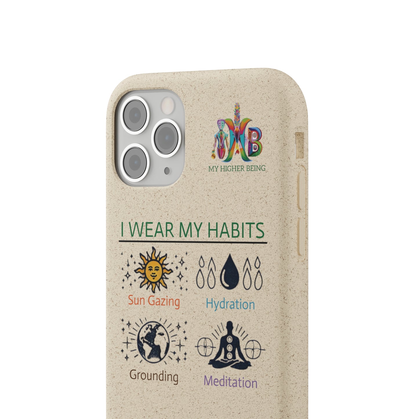 I Wear My Habits — Plastic Free Biodegradable Phone Case — MHB Edition