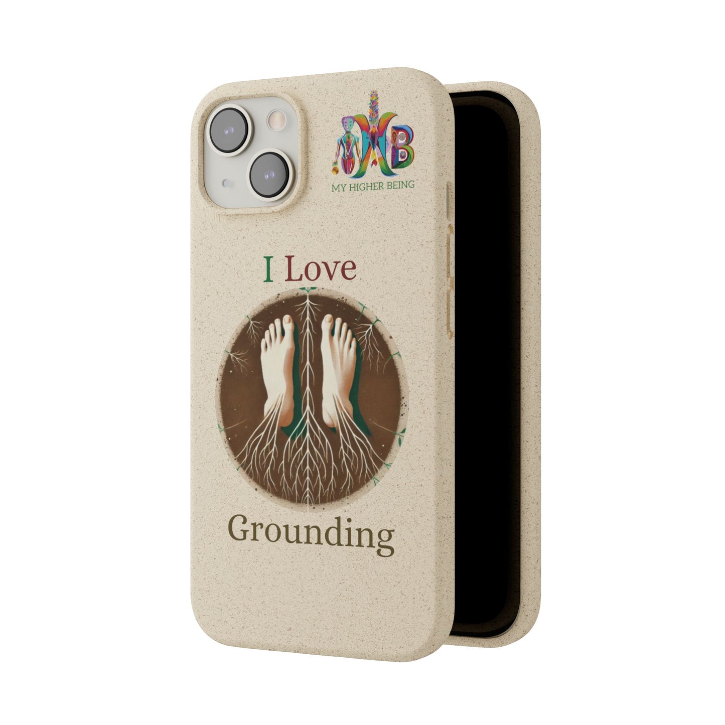 'I Love Grounding'_Plastic Free Biodegradable Phone Case