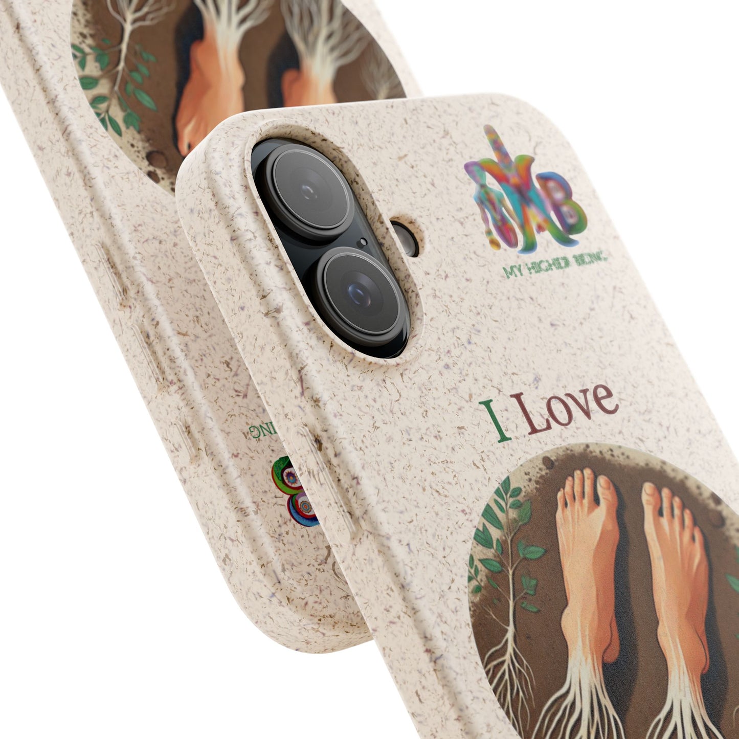 'I Love Grounding'_Plastic Free Biodegradable Phone Case